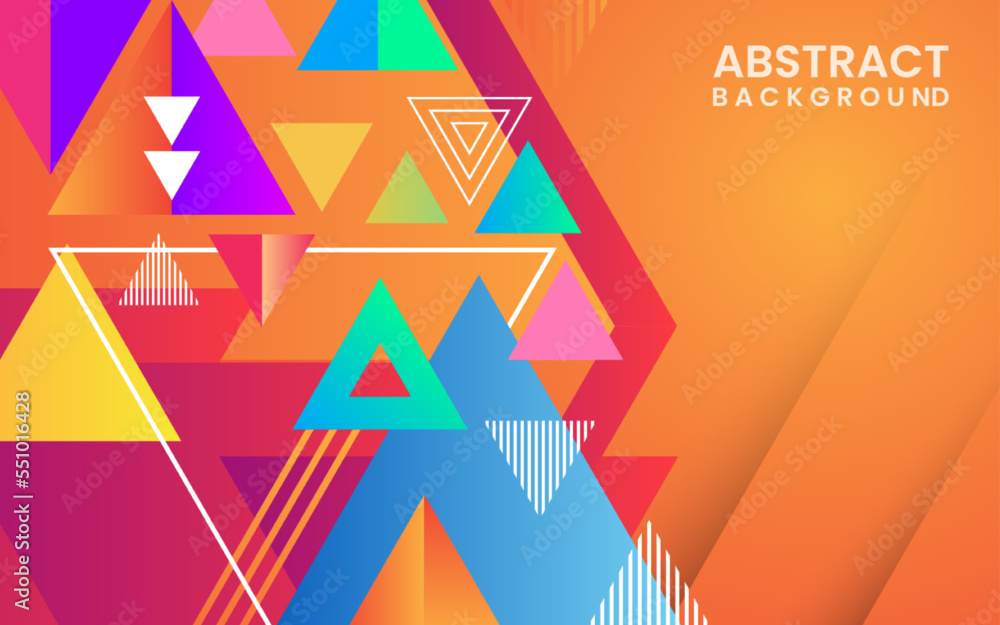 Poster abstract modern triangle gradient colorful shape background