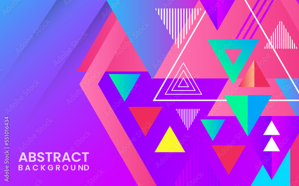 Poster abstract modern triangle gradient colorful shape background
