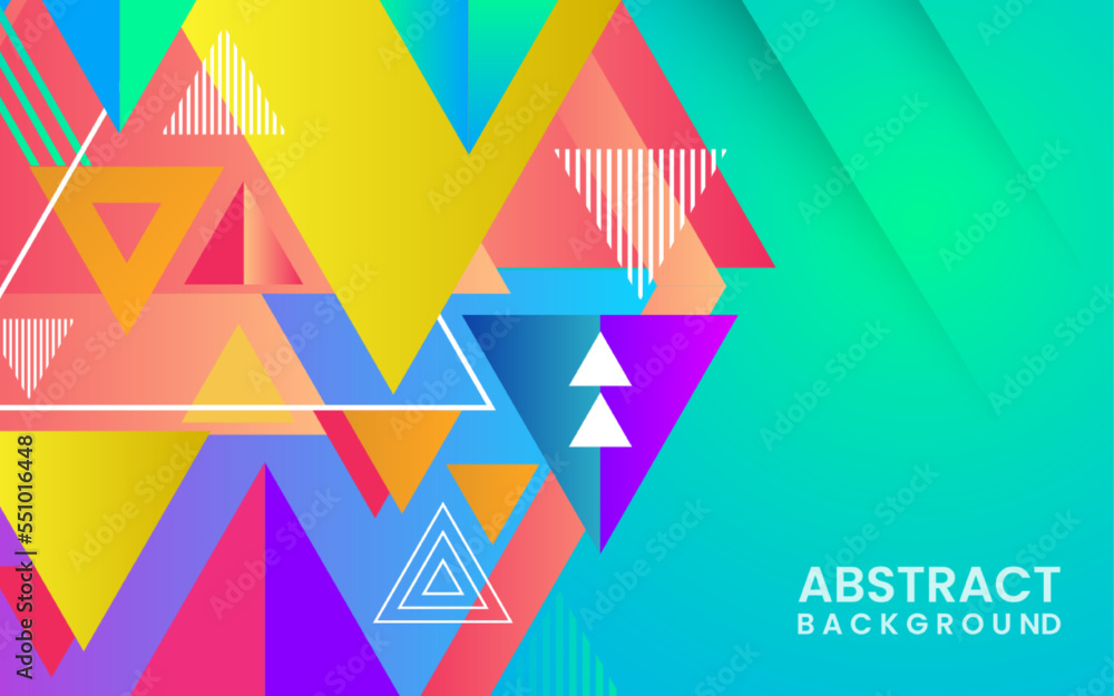 Poster abstract modern triangle gradient colorful shape background