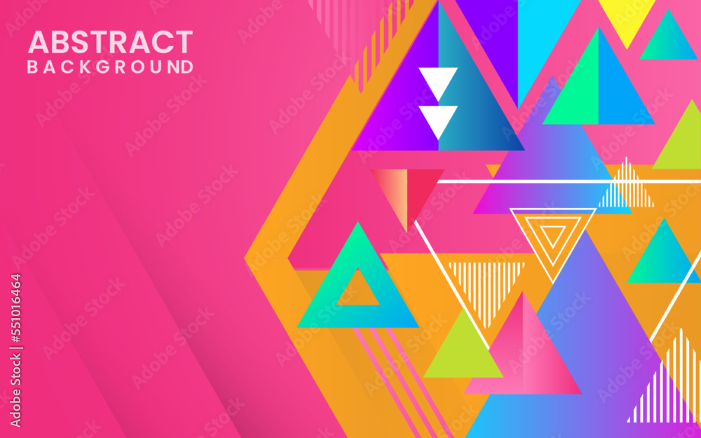 Poster abstract modern triangle gradient colorful shape background