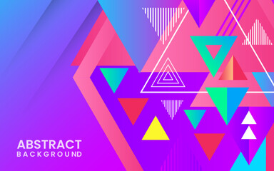 Abstract modern triangle gradient colorful shape background