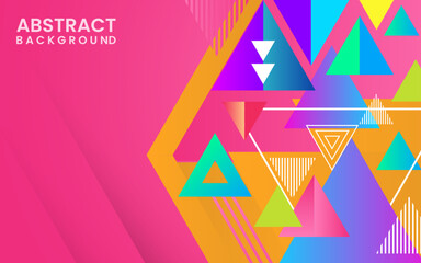 Abstract modern triangle gradient colorful shape background