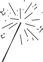 Party sparkler icon. White background. Vector illustration.