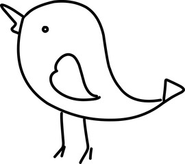 cute little bird, Vector illustration, bird in minimalistic style