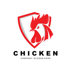 Chicken Logo, Farm Animal Vector, Design For Chicken Farm, Fried Chicken Restaurant, Cafe