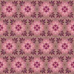 Crystal Floral Seamless Pattern Background Nature Plant Aboriginal Damask Art