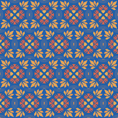 Crystal Floral Seamless Pattern Background Nature Plant Aboriginal Damask Art