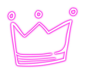Pink Glowing Neon Crown