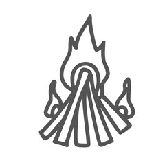Travel Set outline Campfire
