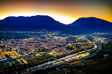 Fototapeta premium historic old town of Trentino - italy