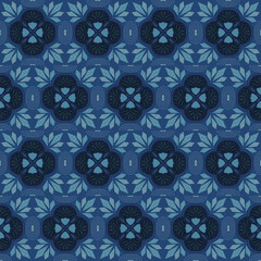 Crystal Floral Seamless Pattern Background Nature Plant Aboriginal Damask Art