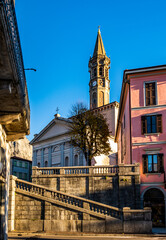 old town and port of Lecco in italy