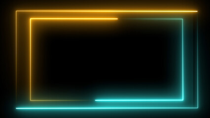 neon abstract seamless background blue green orange spectrum looped animation fluorescent ultraviolet light glowing neon line Abstract background web neon box pattern LED screens projection technology