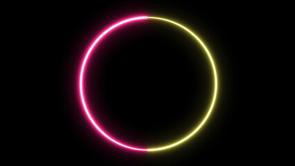 abstract seamless background sigt blue circle looped animation fluorescent lightanimation light glowing neon lines concept of waiting, downloading, update, loading	