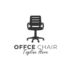office work chair vector illustration logo