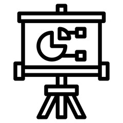 screen presentation data office icon