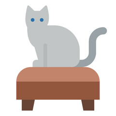 pet sitting cat hobby icon