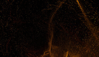 glitter powder dust scatter golden sparkle background
