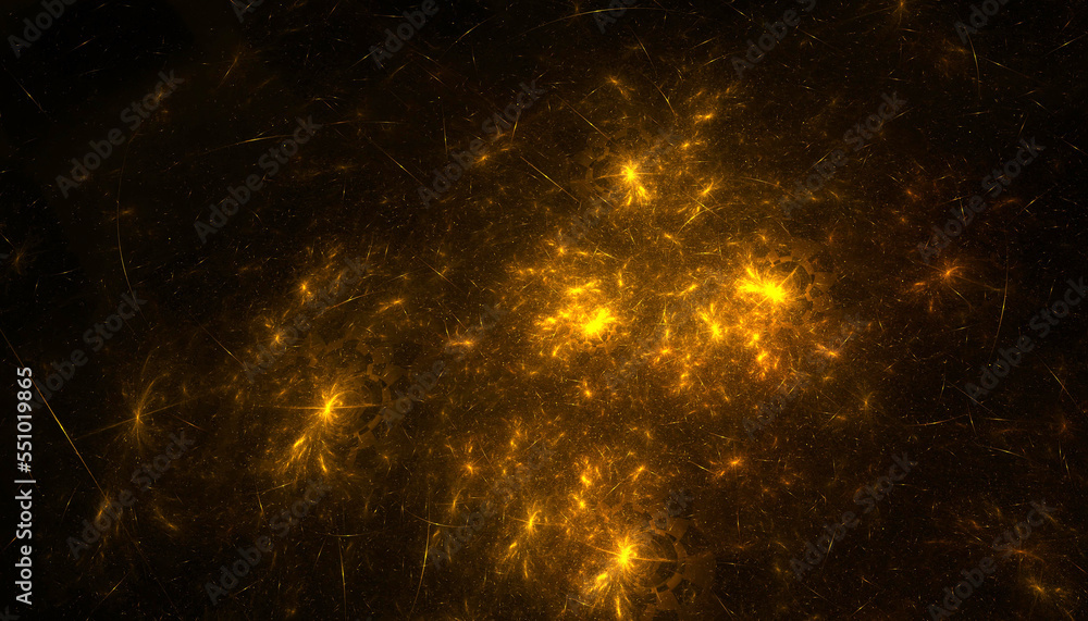 Poster shiny golden dust particle explosion background