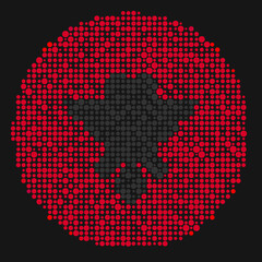 Albania Silhouette Pixelated pattern map illustration