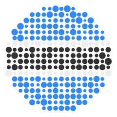 Botswana Silhouette Pixelated pattern map illustration