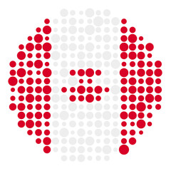 Canada Silhouette Pixelated pattern map illustration
