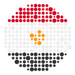 Egypt Silhouette Pixelated pattern map illustration