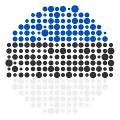 Estonia Silhouette Pixelated pattern map illustration