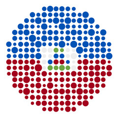 Haiti Silhouette Pixelated pattern map illustration