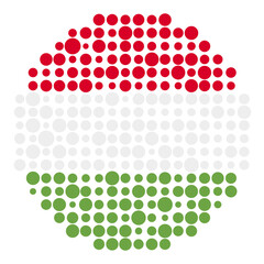 Hungary Silhouette Pixelated pattern map illustration