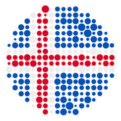 Iceland Silhouette Pixelated pattern map illustration