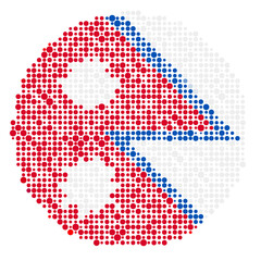 Nepal Silhouette Pixelated pattern map illustration