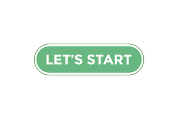 Let's start button web banner template Vector Illustration
