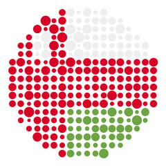 Oman Silhouette Pixelated pattern map illustration