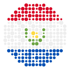 Paraguay Silhouette Pixelated pattern map illustration