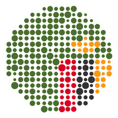 Zambia Silhouette Pixelated pattern map illustration