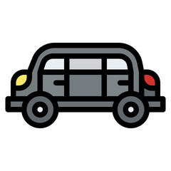 limousine vehicle transport transportation icon