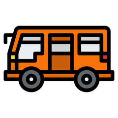 minibus vehicle transport transportation icon