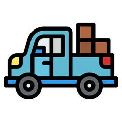 pickup vehicle transport transportation icon