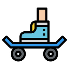 skateboard vehicle transport transportation icon