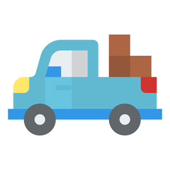 pickup vehicle transport transportation icon