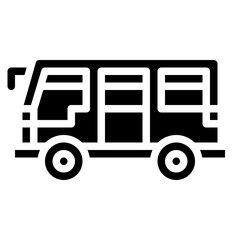 minibus vehicle transport transportation icon