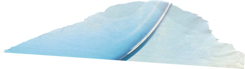 blue textured scrap of magazine paper	
