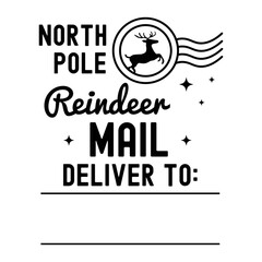 North pole reindeer mail deliver to name
