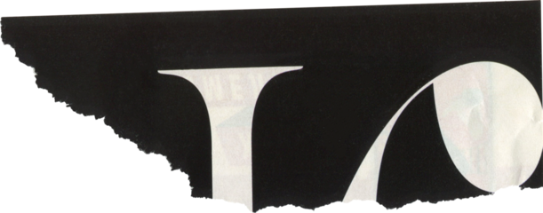 black and white scrap of journal paper	