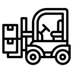 forklift vehicle transport transportation icon