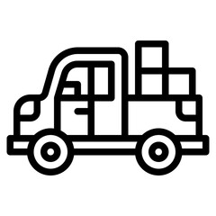 pickup vehicle transport transportation icon