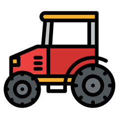 tractor vehicle farm farming icon