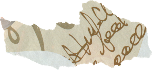 Light textured scrap of magazine paper