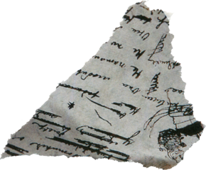 gray textured scrap of journal paper